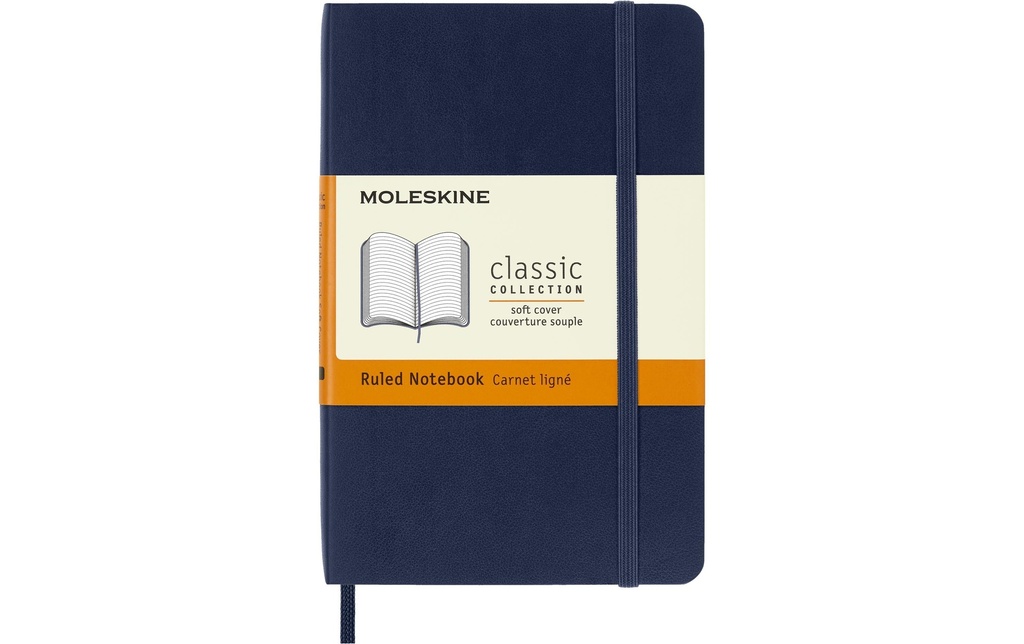 Moleskine Bloc-notes A6 Couverture souple lignée Saphier