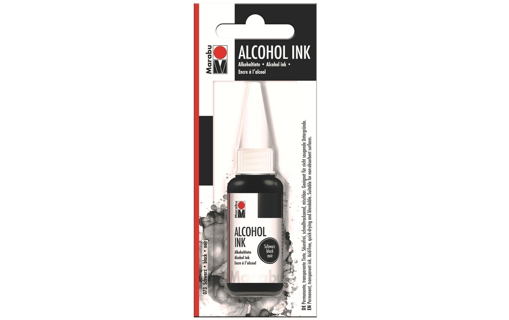 Marabu Encre à l’alcool Ink noire, 20 ml