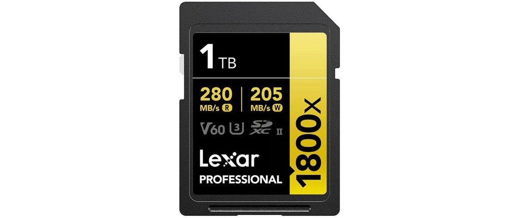 Lexar Carte SDXC Professional 1800x Gold Series 1000 GB