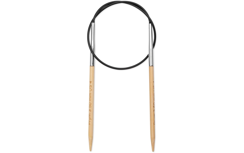 Prym 1530 Aiguille à tricoter circulaire BAMBUS 3.50 mm, 40 cm