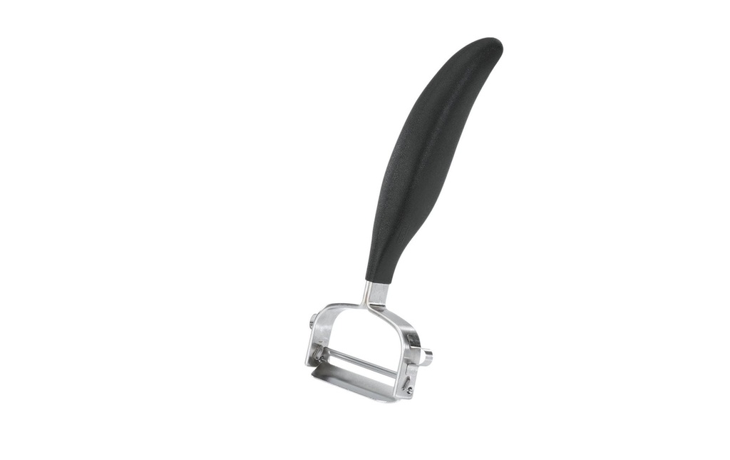 GEFU Couteau économe Universale 15,1 cm, Noir/Argenté