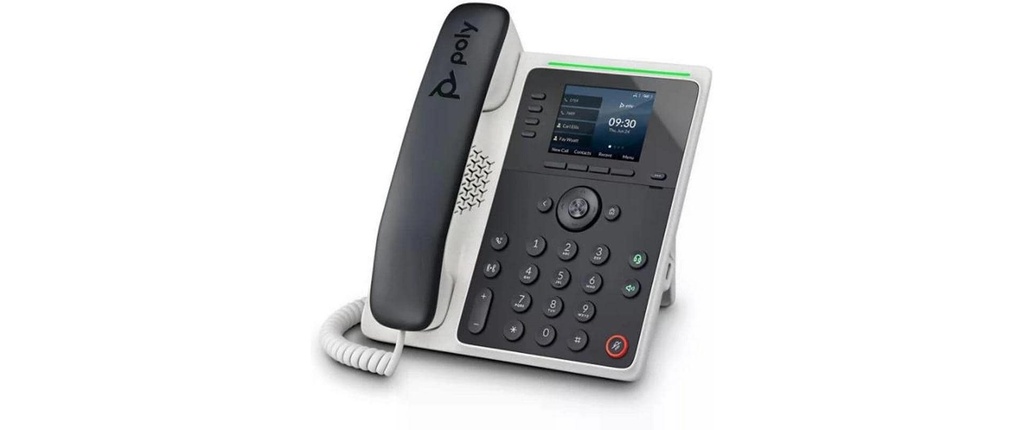 HP Téléphone de bureau Poly Edge E220 Noir/Blanc