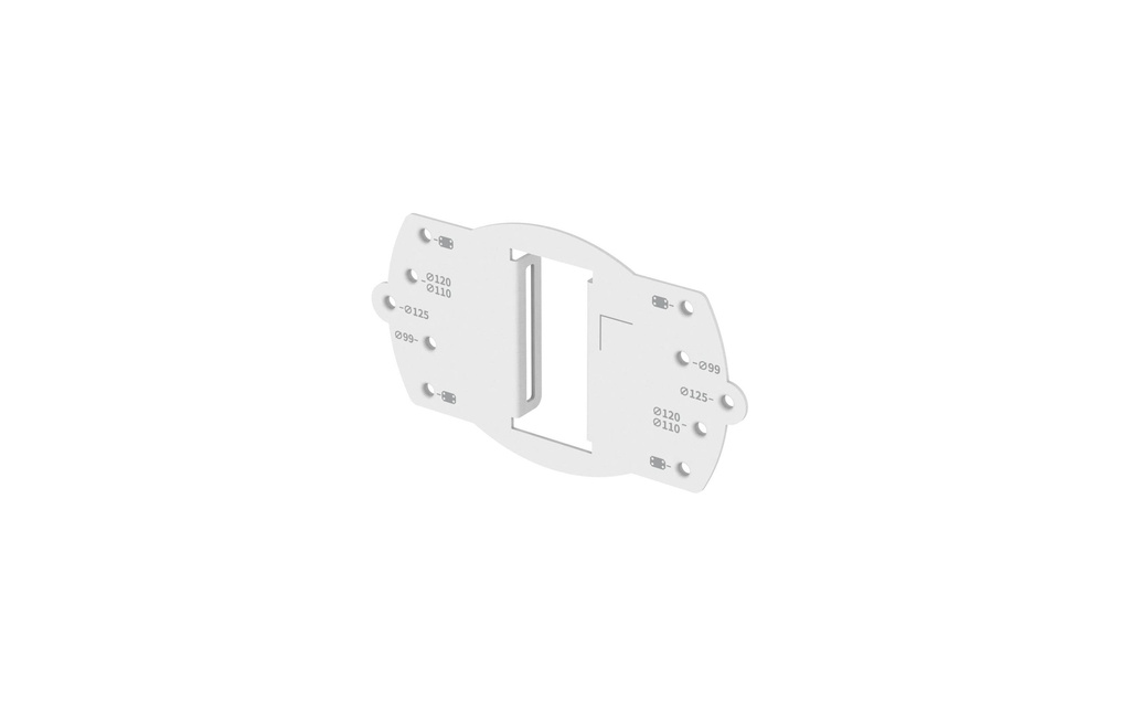 Hanwha Vision Fixation sur mât SBD-140PMB Blanc 1 Pièce/s