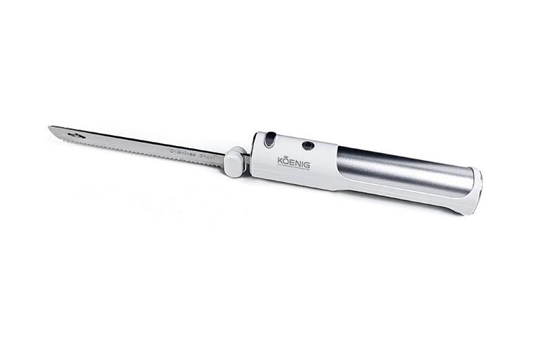 Koenig Couteau électrique Argenté/Blanc