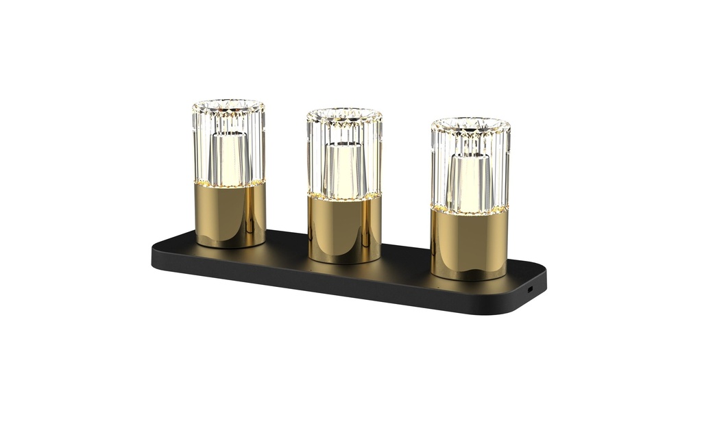 Schönenberger Lampe de bureau Kristy Set de 3 pièces, or