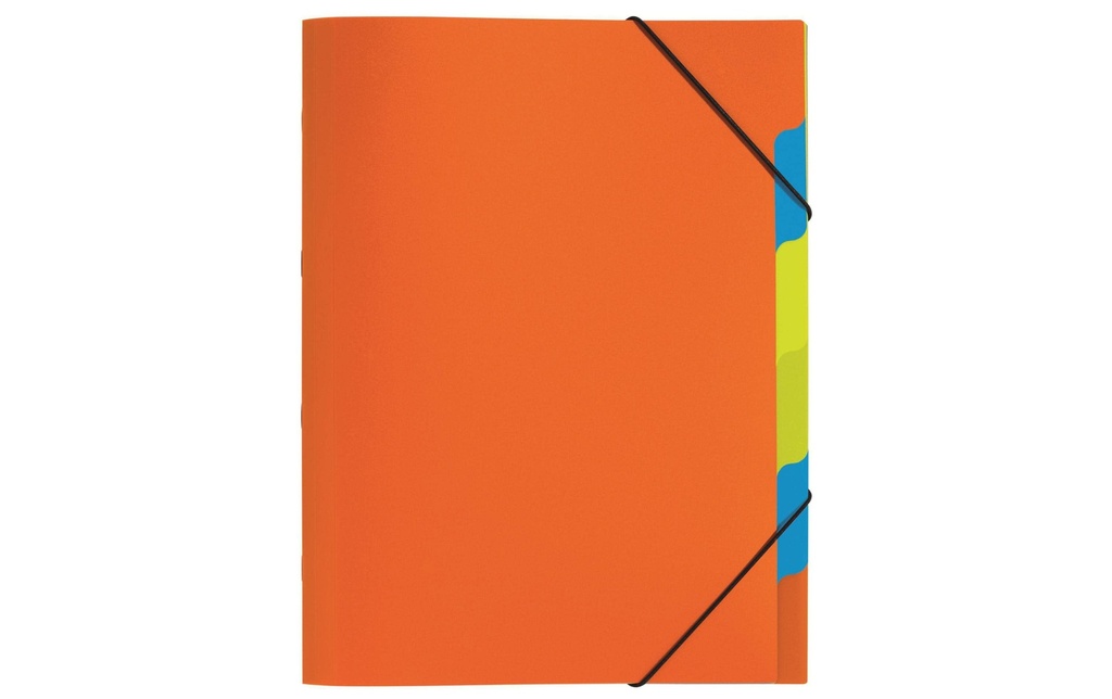 Pagna Classeur à compartiments A4 Funky School Orange