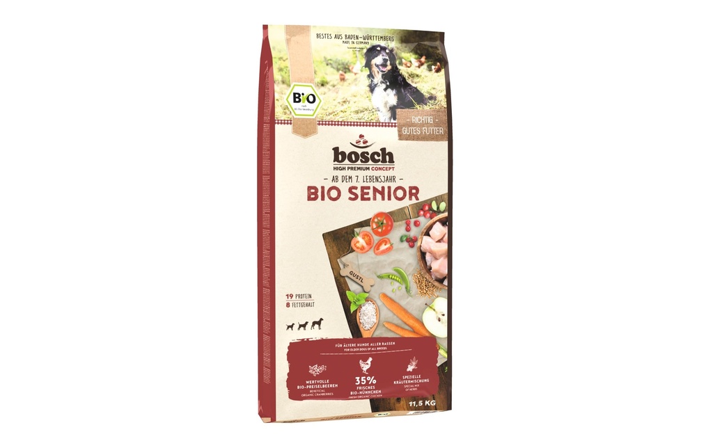Bosch Tiernahrung Bio Senior Poulet & Canneberge, 11.5 kg