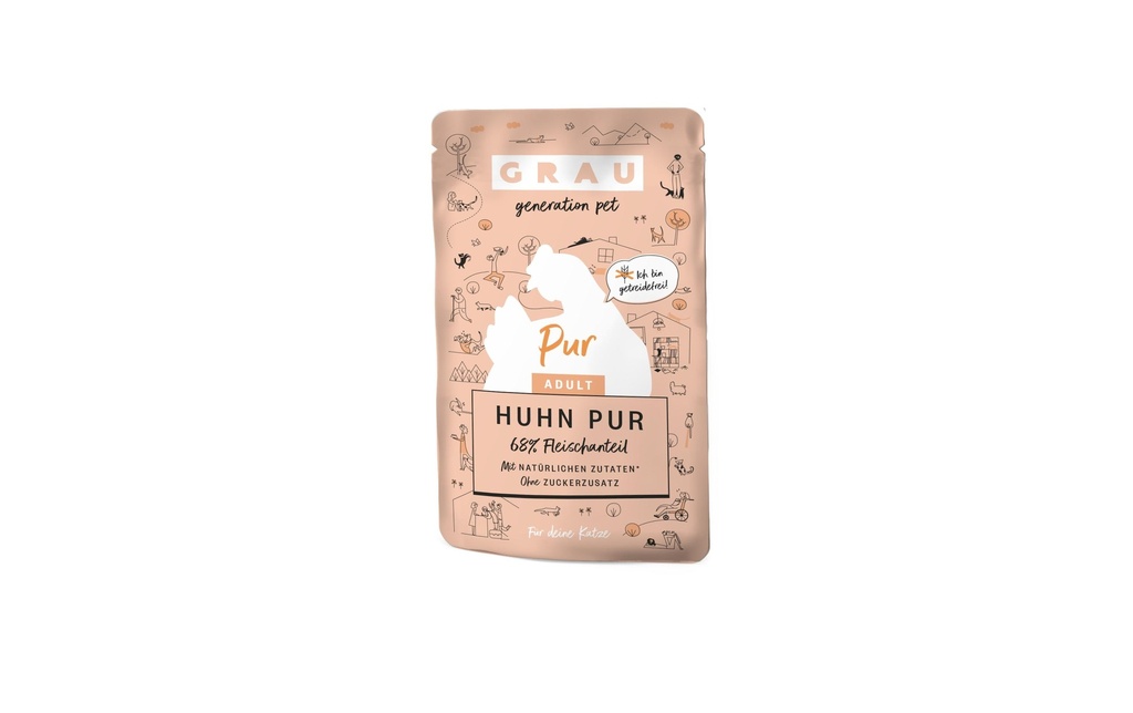 Grau Alimentation humide Poulet pur 125 g