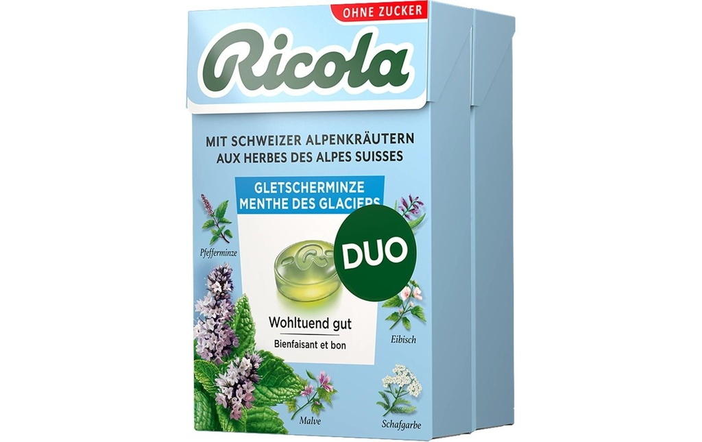 Ricola Bonbons Menthe des glaciers 2 x 50 g