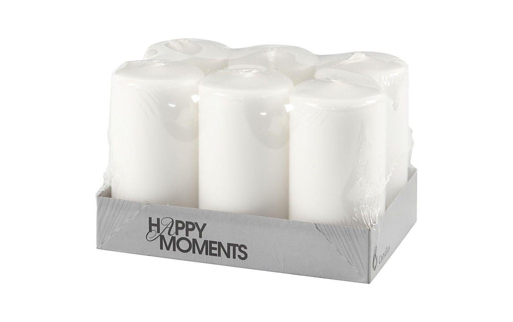 Creativ Company Bougie cylindrique Ø 5 cm Blanc, 6 pièces