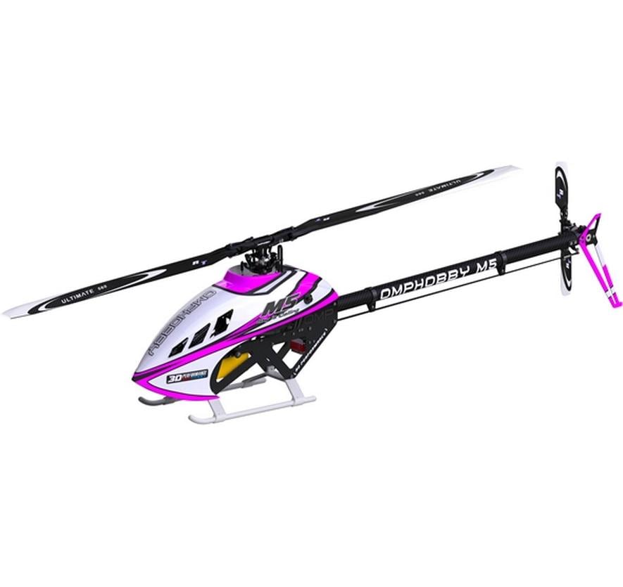OMPHobby Hélicoptère M5 rose nébuleux Kit de construction et pales de rotor