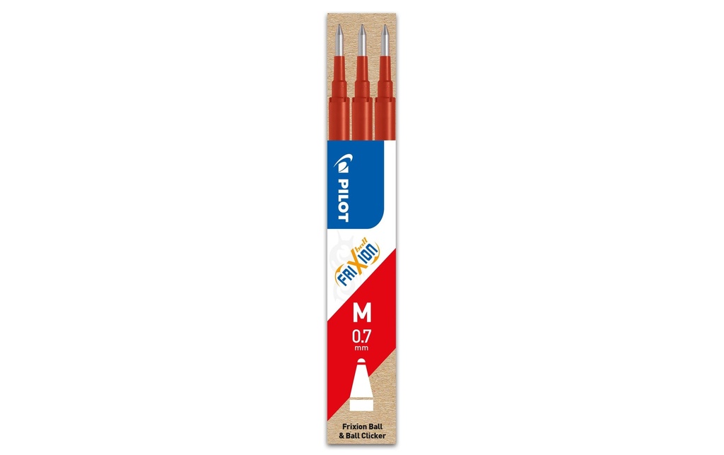 PILOT Mines roller FriXion 0.7 rouge (3 pces)