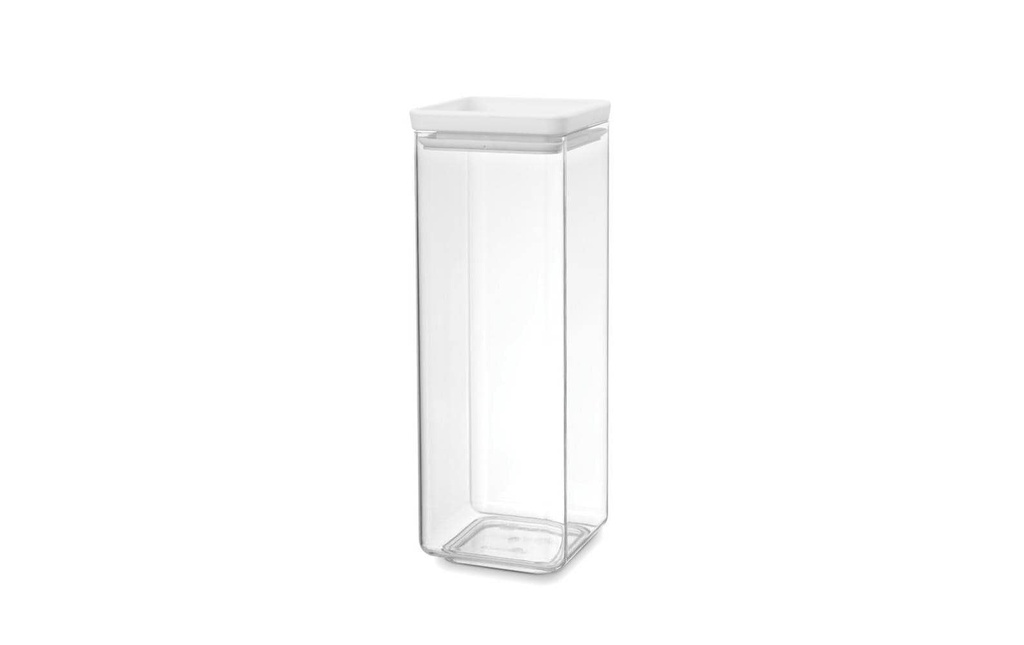 Brabantia Récipients à provisions Tasty 2.5 l, Transparent/Blanc