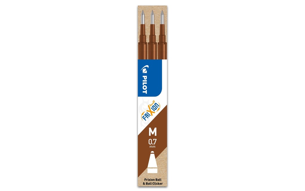 PILOT Mines roller FriXion 0.7 brun (3 pces)