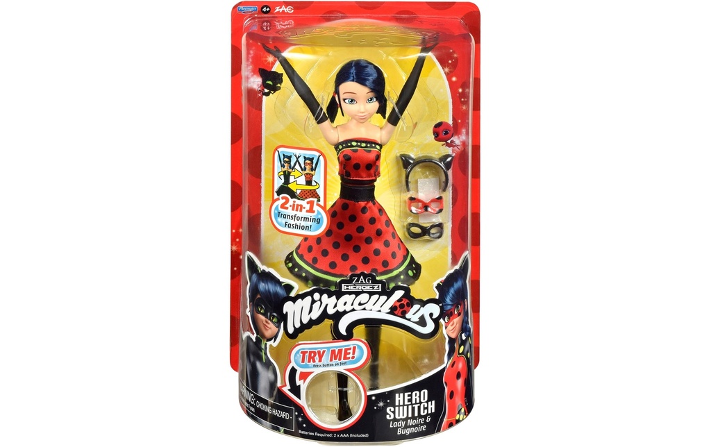 BANDAI Poupée Miraculous: La transformation de Ladybug 26 cm