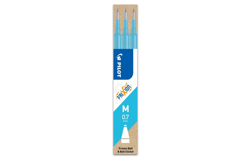 [241007230] PILOT Mines roller FriXion 0.7 ble'c (3 pces)
