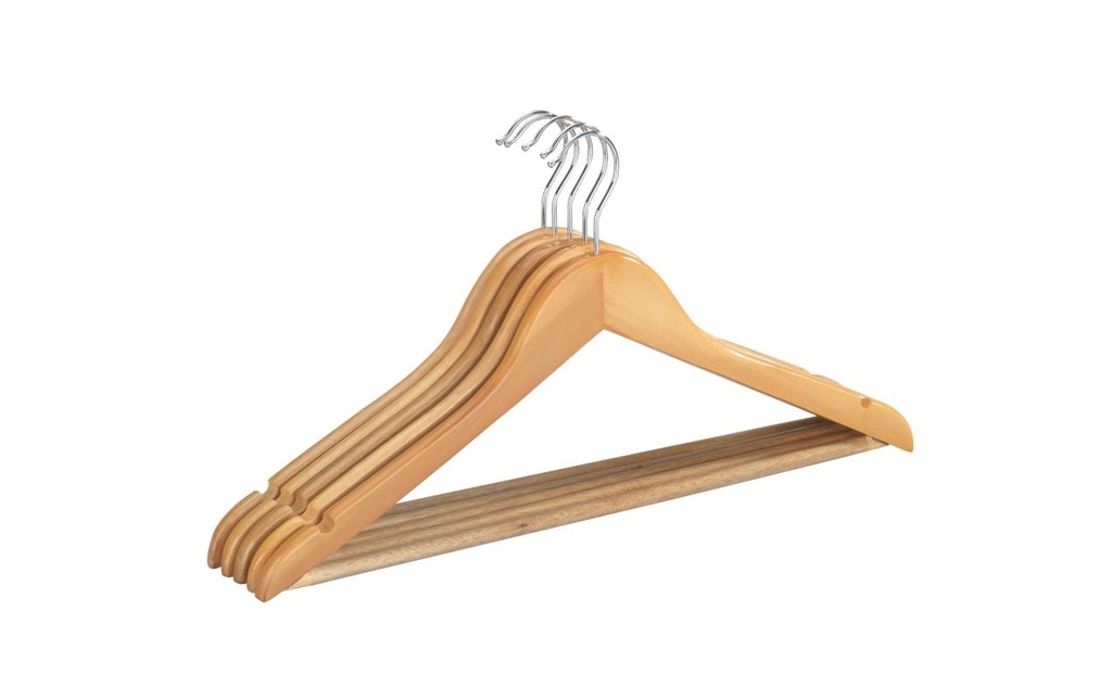 Wenko Cintre de forme Eco Bois, lot de 5 Nature/Aucune indication