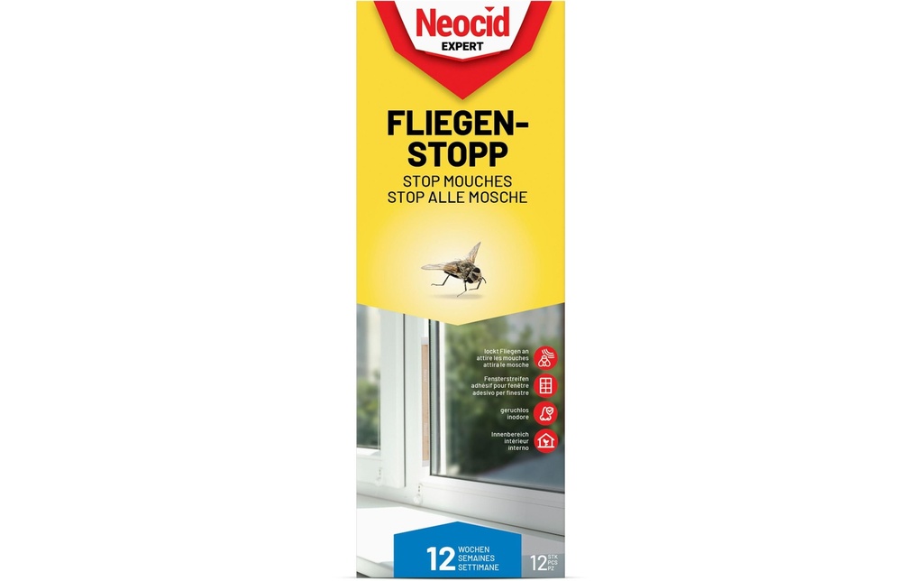 Neocid Expert Piège à insectes Arrêt des mouches, 12 Pièce/s