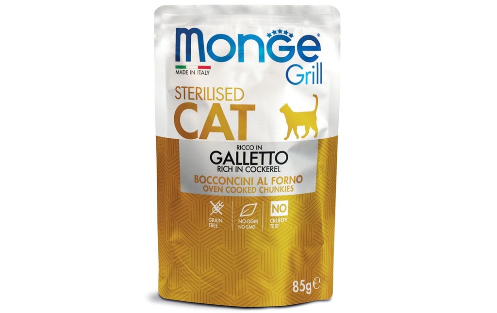 Monge Alimentation humide Grill Sterilised poulet, 85 g