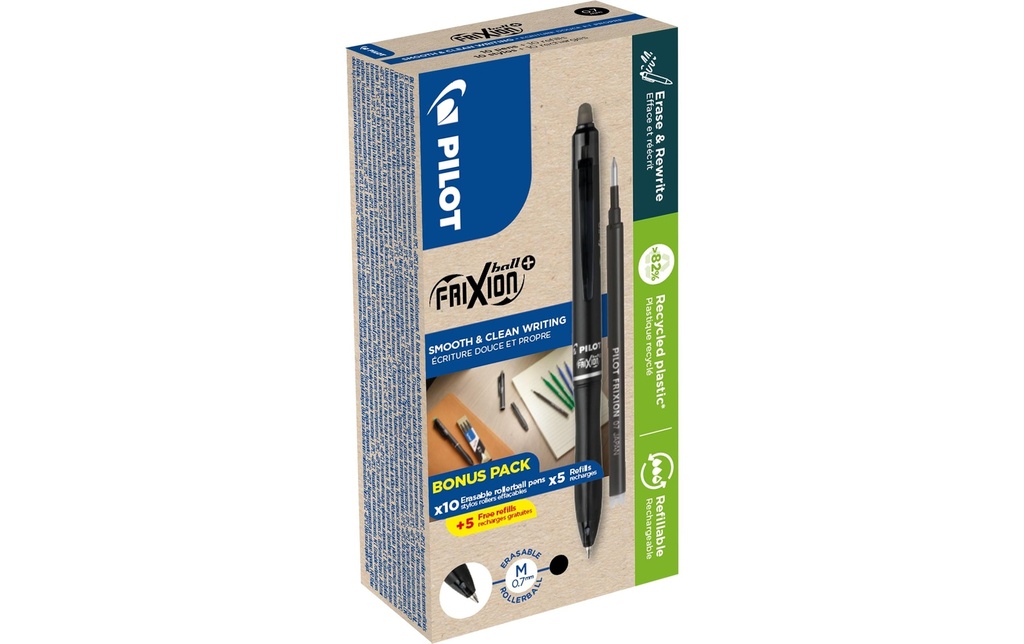 PILOT Roller FriXion Ball+/Ref.noir (20 pces)