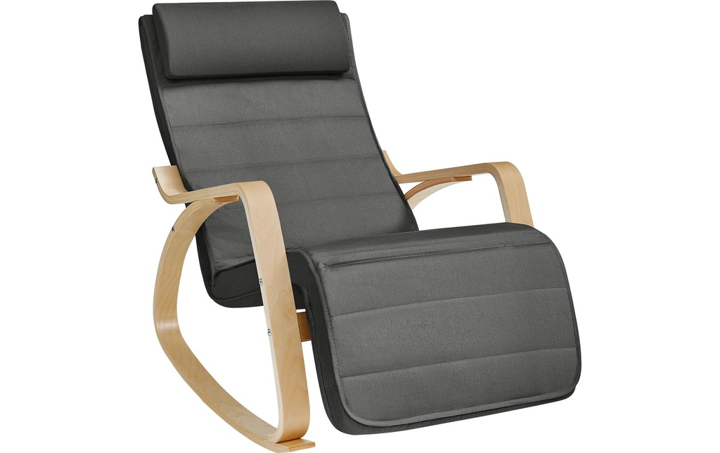 Songmics Chaise à bascule 91 cm x 115 cm, Noir