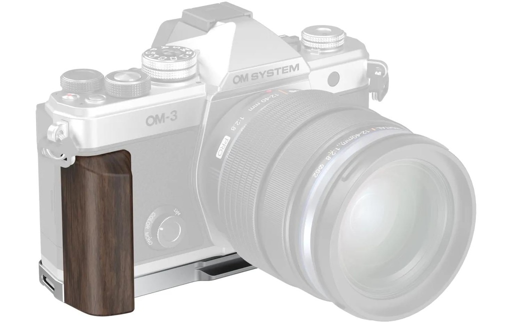 Smallrig Poignée en L avec manche en bois pour OM SYSTEM OM-3
