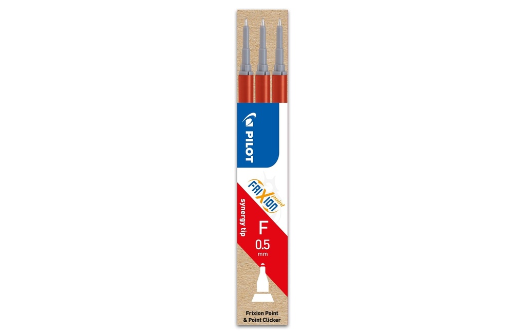 [241009202] PILOT Mines FriXion Point 0.5 rouge (3 pces)