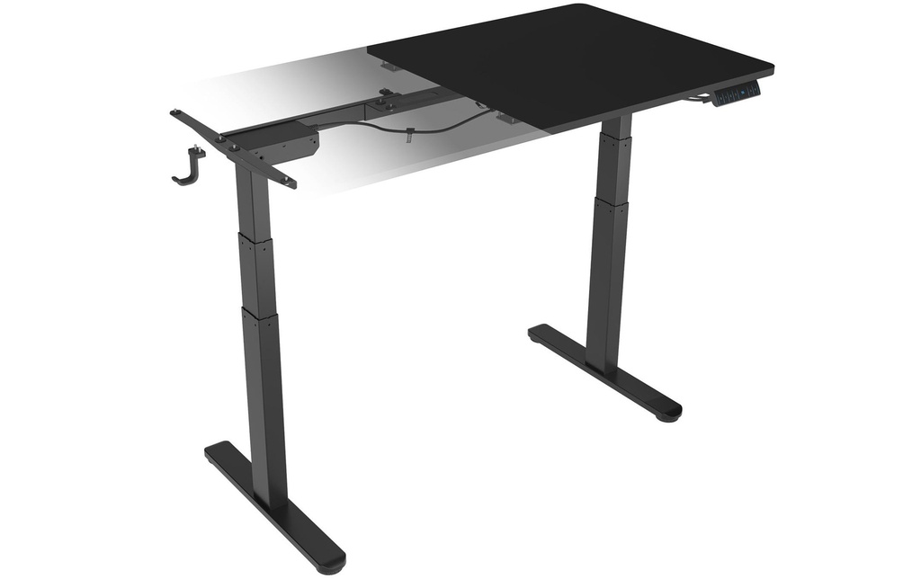 ICY BOX Table haute 140 x 70 cm, Noir