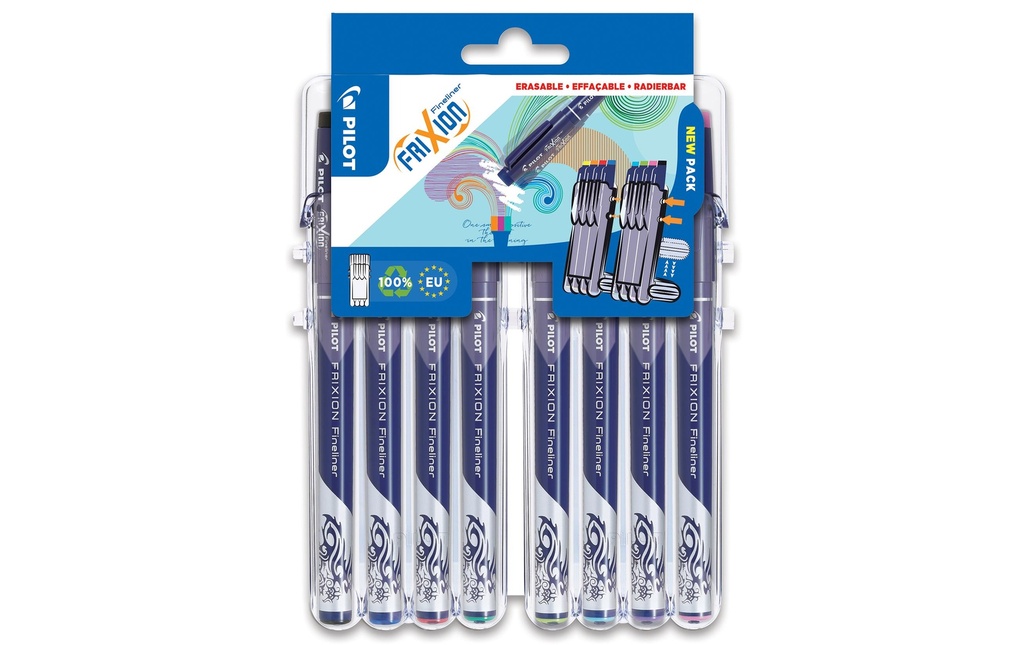 PILOT Finelin.FriXion Set2Gox8,étui (8 pces)