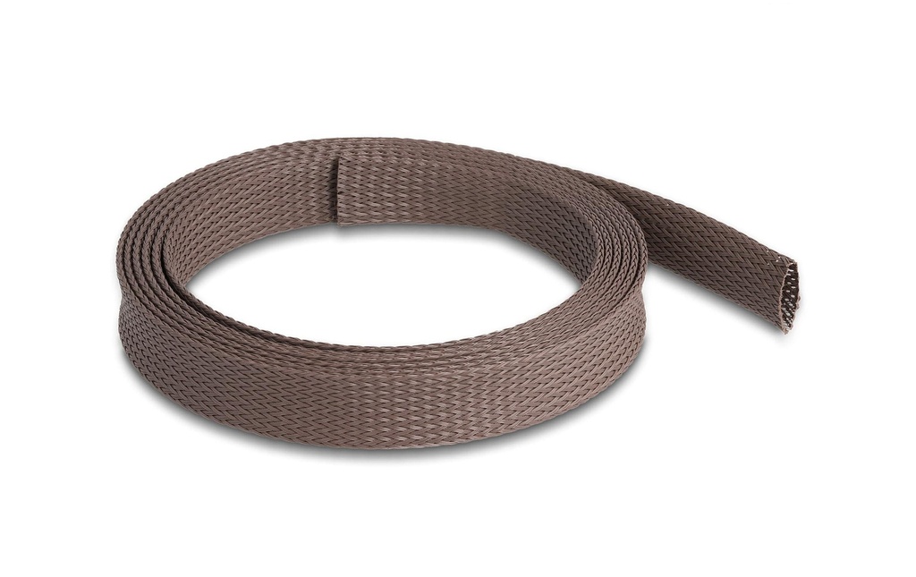 Delock Manchon tressé résistant au rongeurs, 2 m x 19 mm Brun