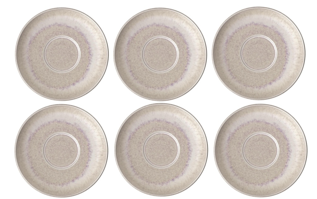 Villeroy & Boch Soucoupe Perlemor Sand Ø 18 cm, 6 Pièce/s, Beige