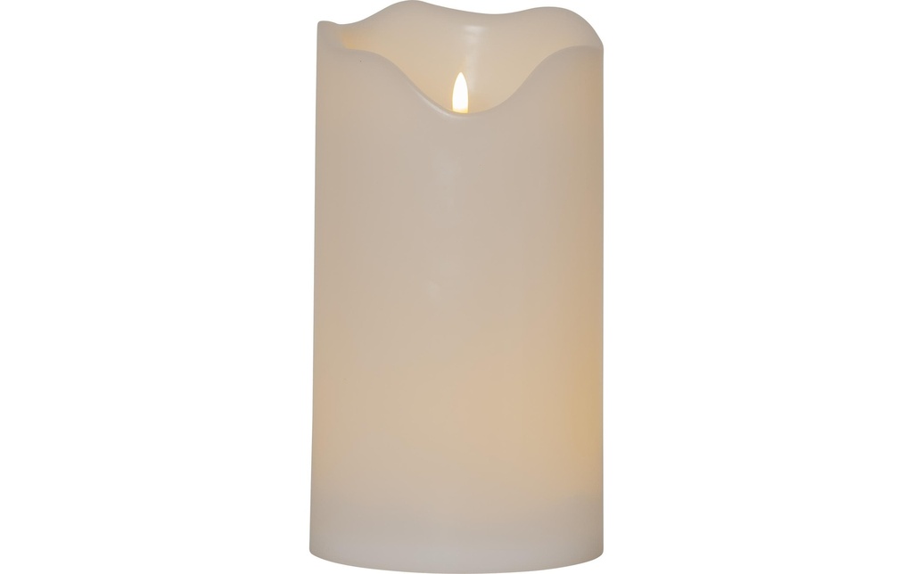 Star Trading Bougie LED Flamme Pilier Grand Ø 16 x 30 cm, Blanc
