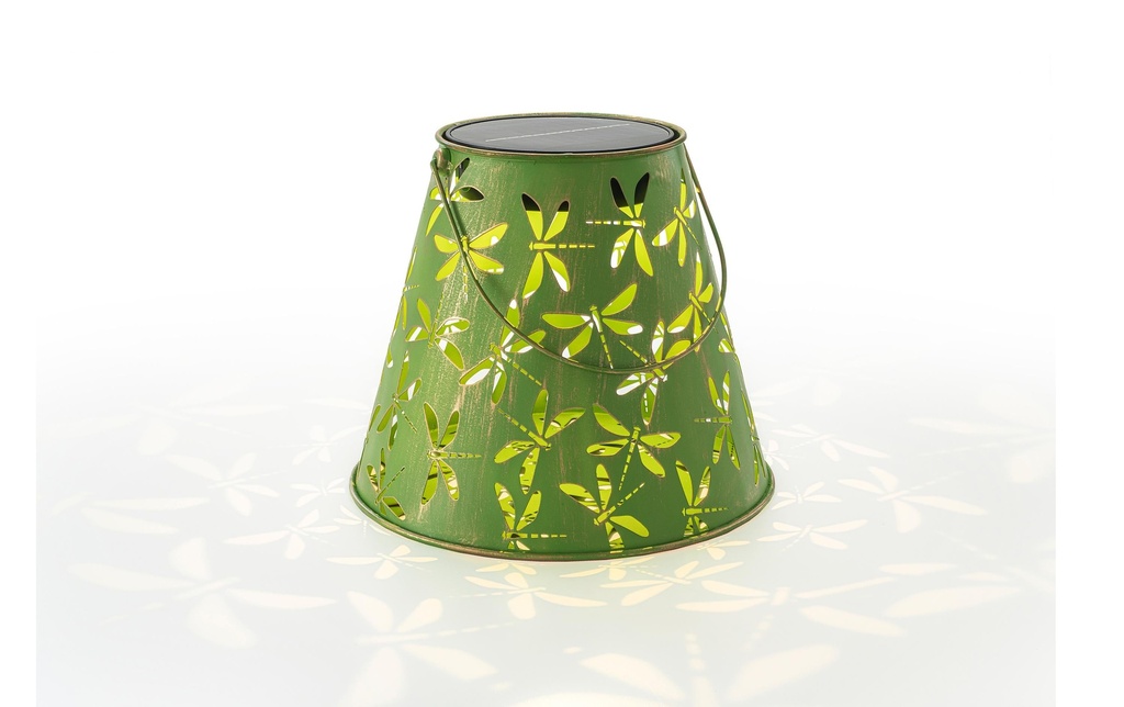 STT Lanterne Libellule solaire antique Vert
